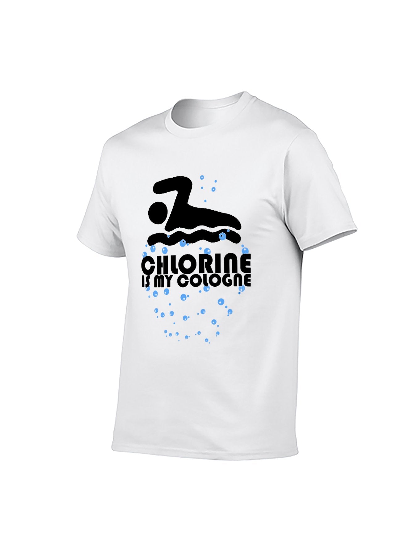 Chlorine Is My Cologne Swimmer T-Shirt - 100% Cotton, Funny Swim Tee for Pool Days & Casual Occasions