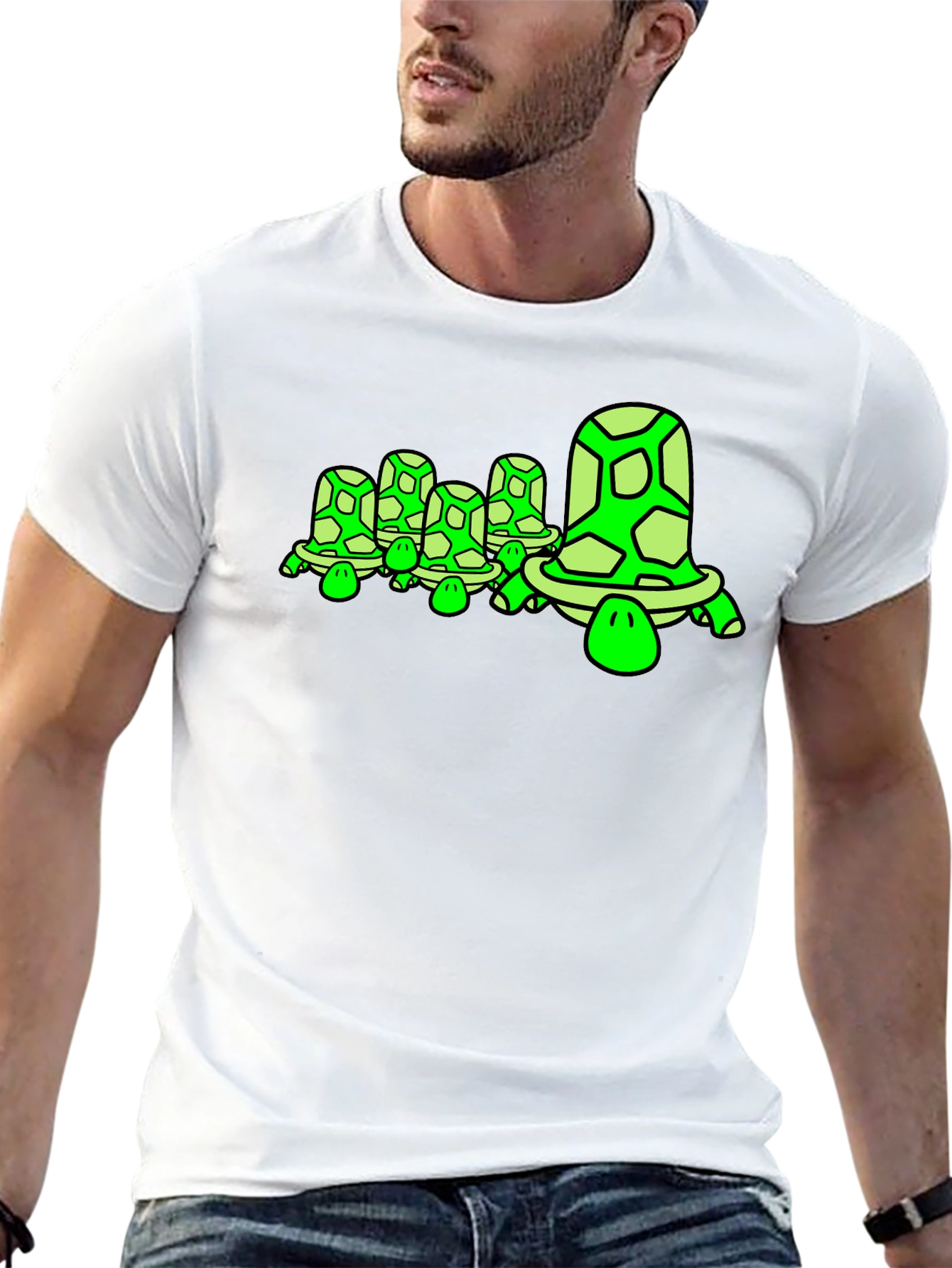 Turtle Family Graphic Tee - Unique Design Soft Cotton
