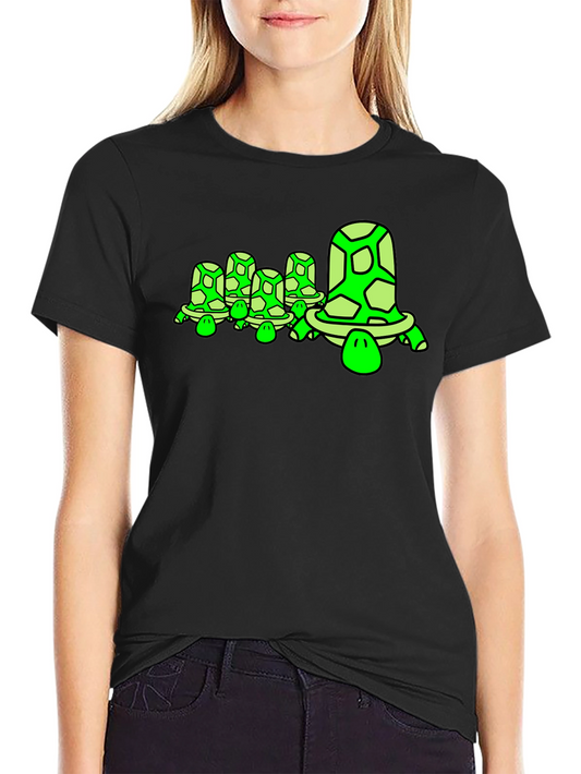 Turtle Family Graphic Tee - Unique Design Soft Cotton