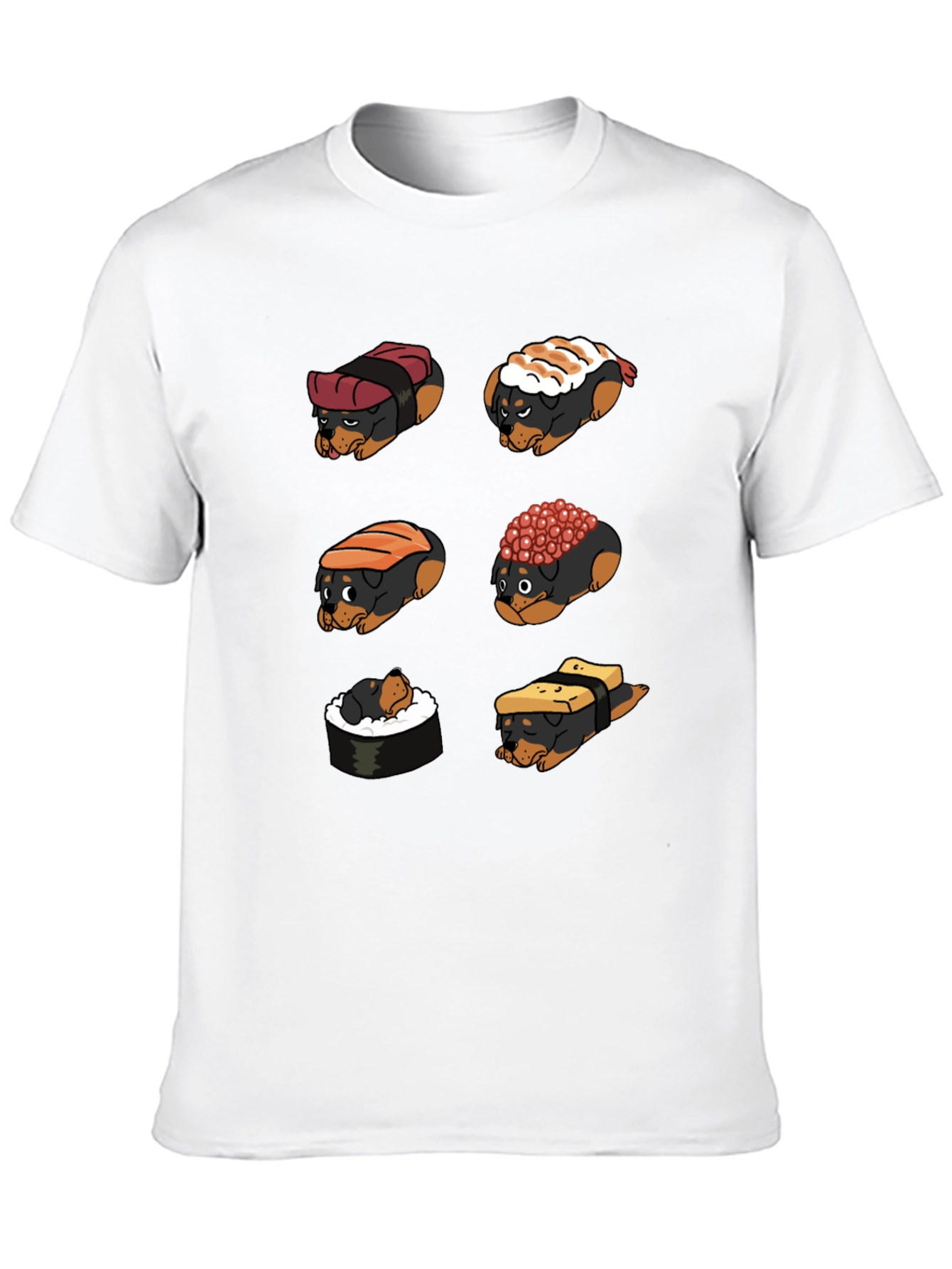Sushi Dog Graphic T-Shirt - Unique Novelty Tee