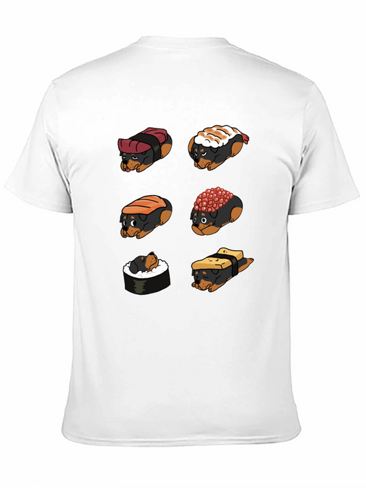 Sushi Dog Graphic T-Shirt - Unique Novelty Tee