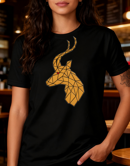 "Geometric Antelope" Minimalist Graphic Tee
