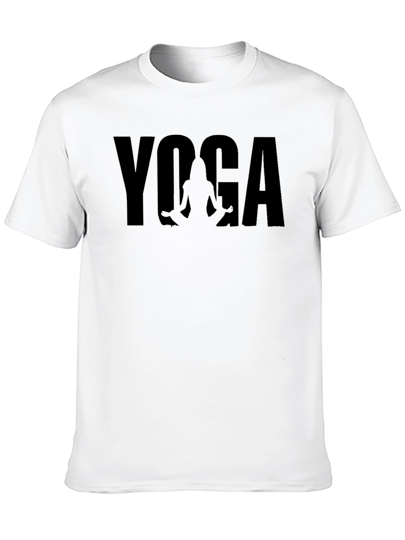 Yoga Silhouette Graphic Print Tee - Mens Black T-Shirt