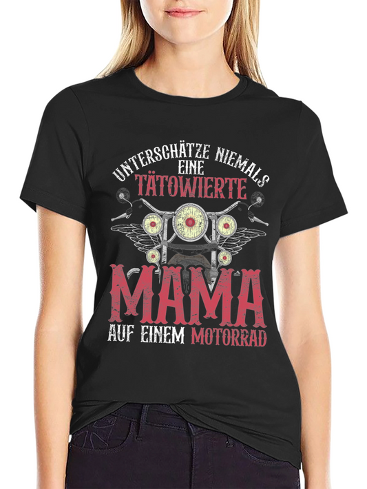 Tattooed Mama Motorcycle Graphic T-Shirt