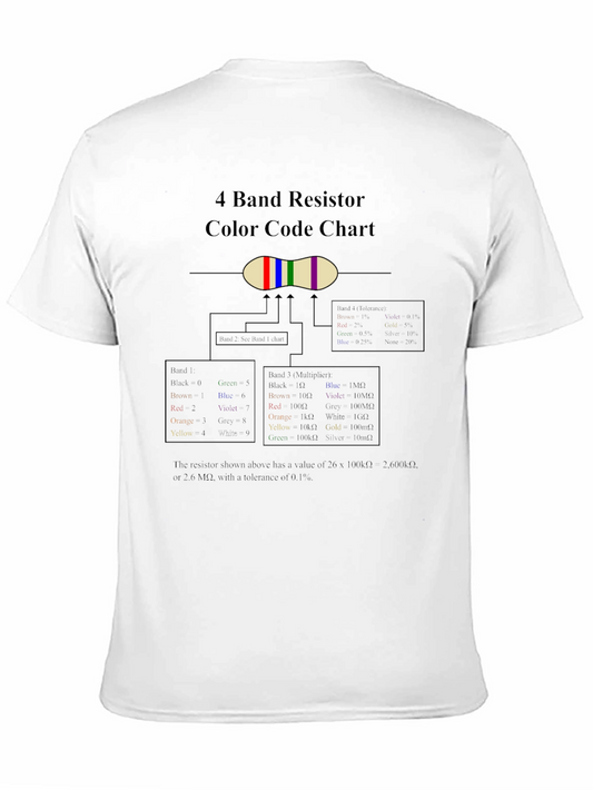4 Band Resistor Color Code Chart T-Shirt