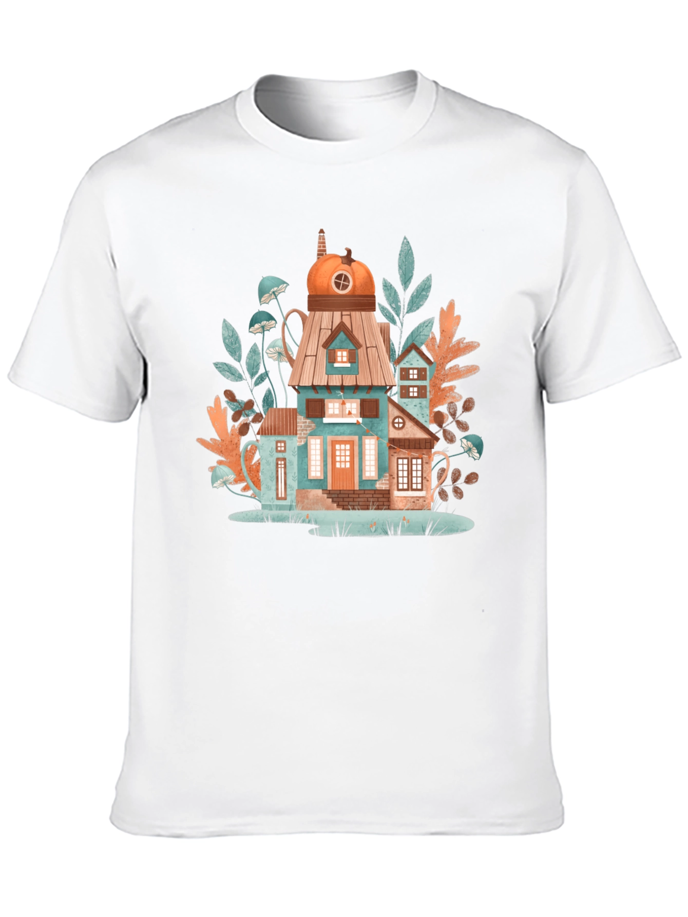 Whimsical House Black T-Shirt