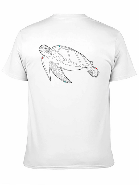 Turtle Outline Black T-Shirt