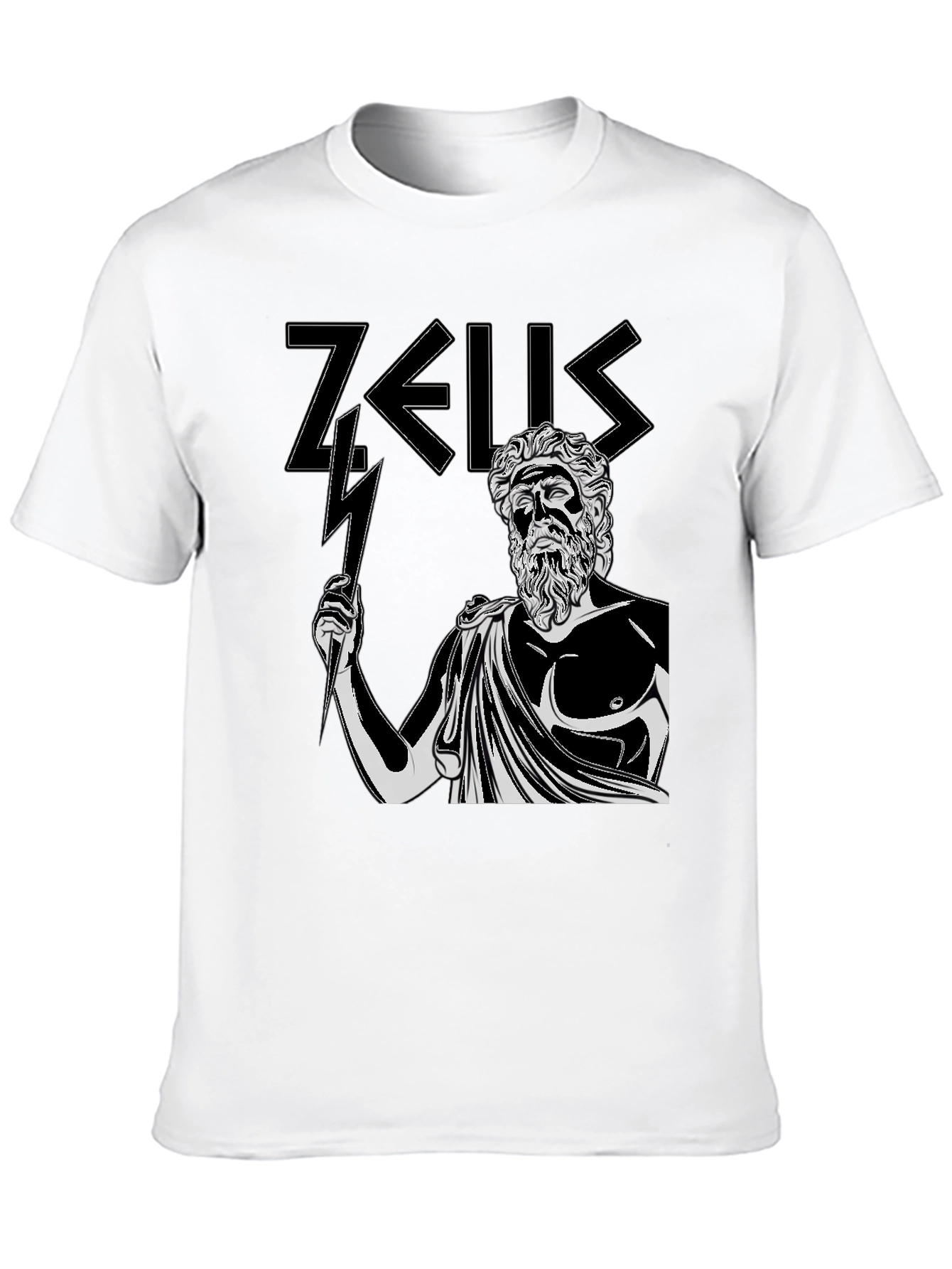 Zeus Graphic Tee - Black Cotton T-Shirt
