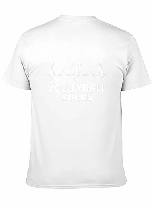 Volleyball Rocks Heartbeat T-Shirt