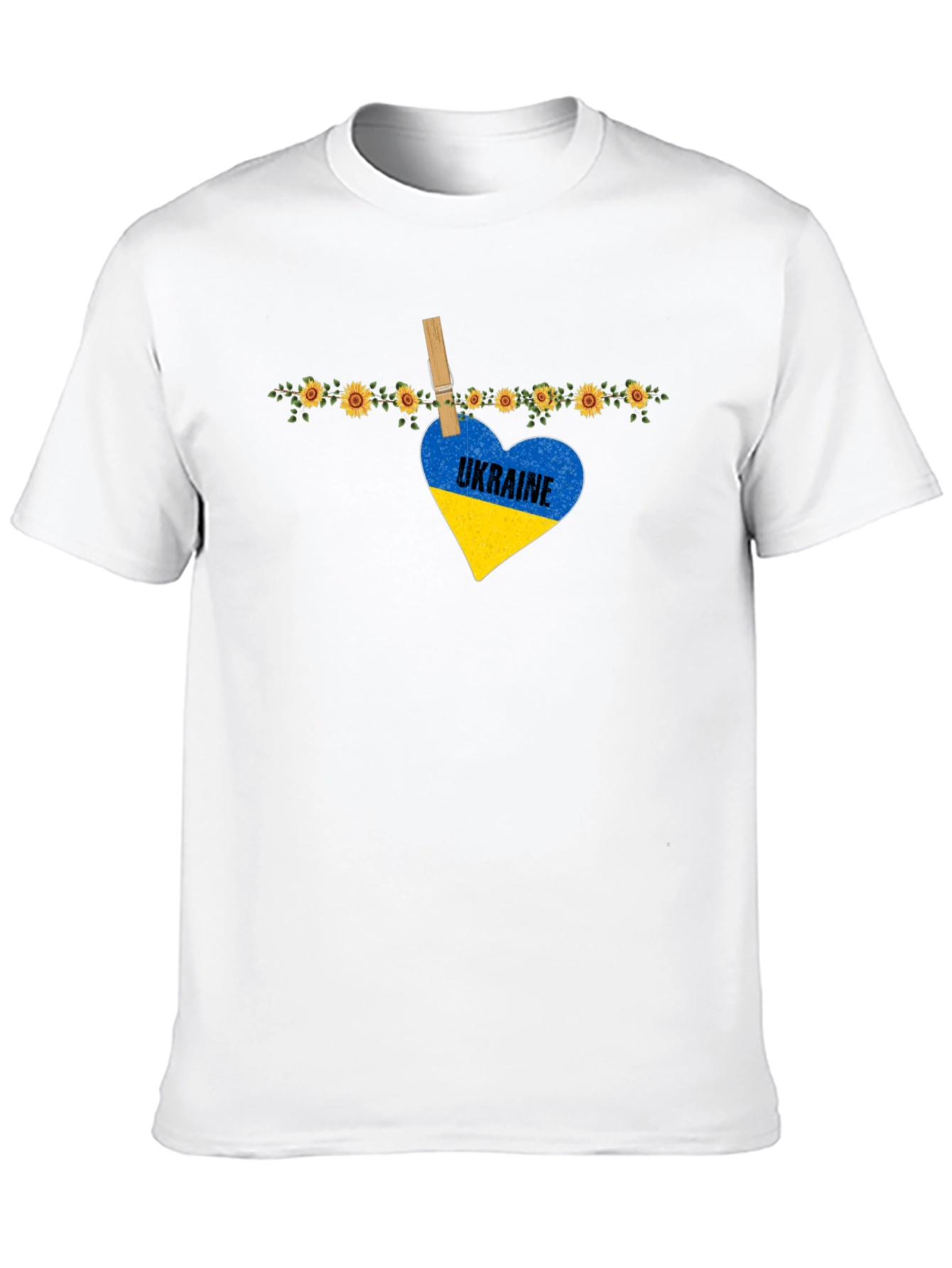Ukraine Heart Sunflower Graphic T-Shirt