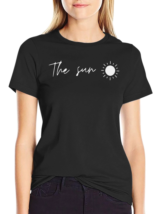 The Sun Graphic Tee - Black Casual T-Shirt