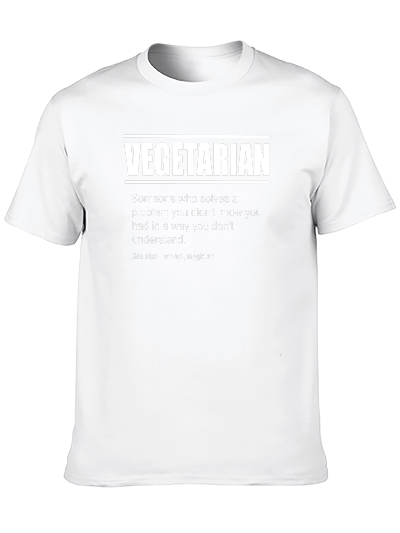 Vegetarian Definition T-Shirt - Funny Wizard Magician Tee