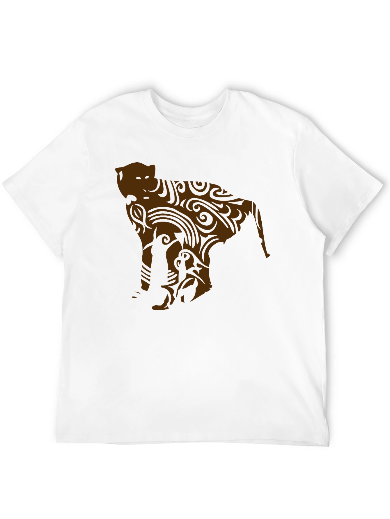 Tribal Bear Graphic Black Tee