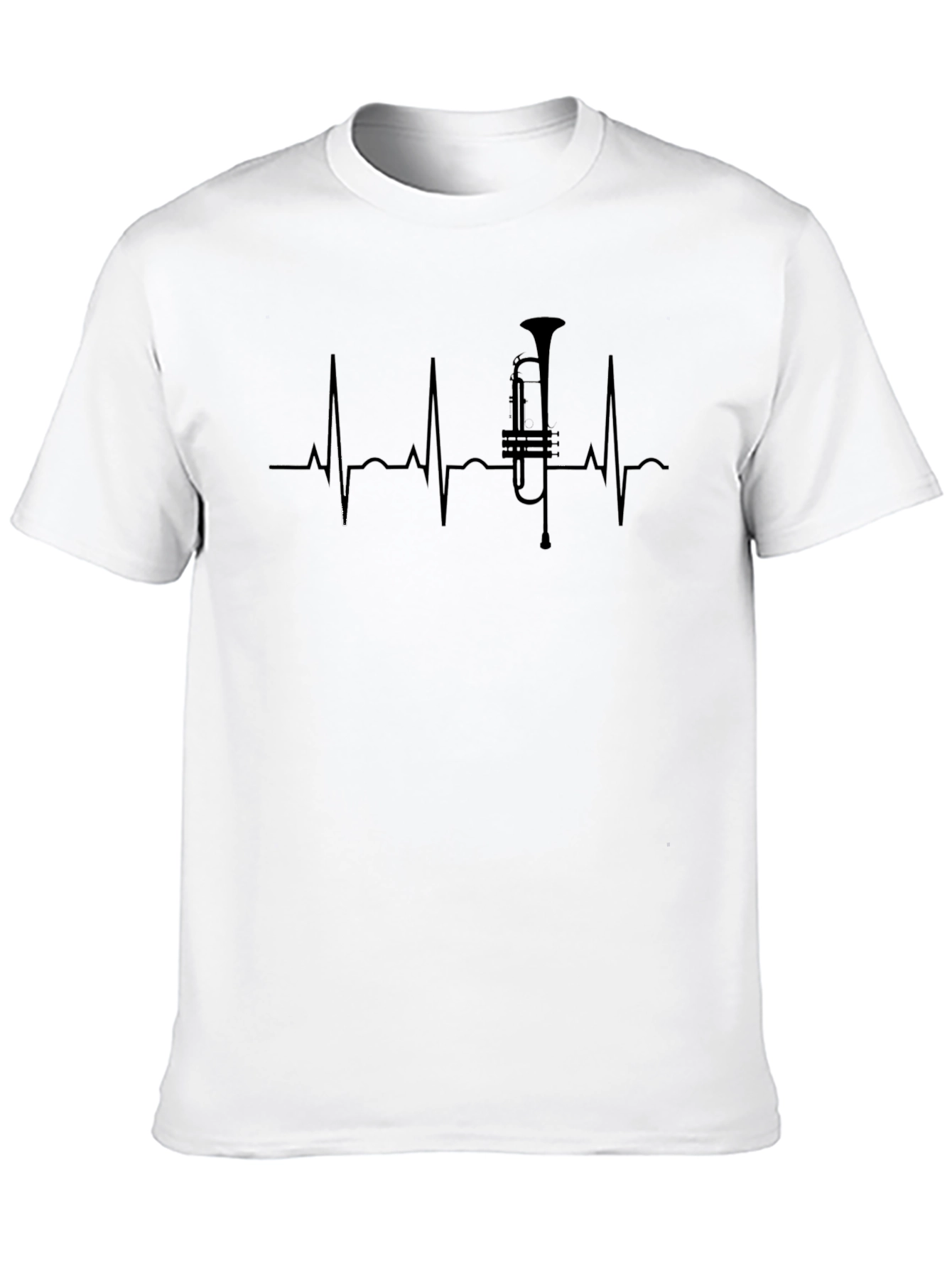 Trumpet Heartbeat T-Shirt - Music Lover Tee