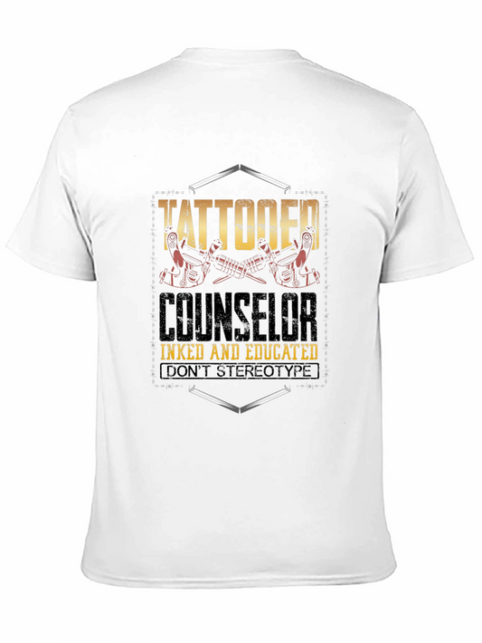 Tattooed Counselor T-Shirt - Inked & Educated Tee