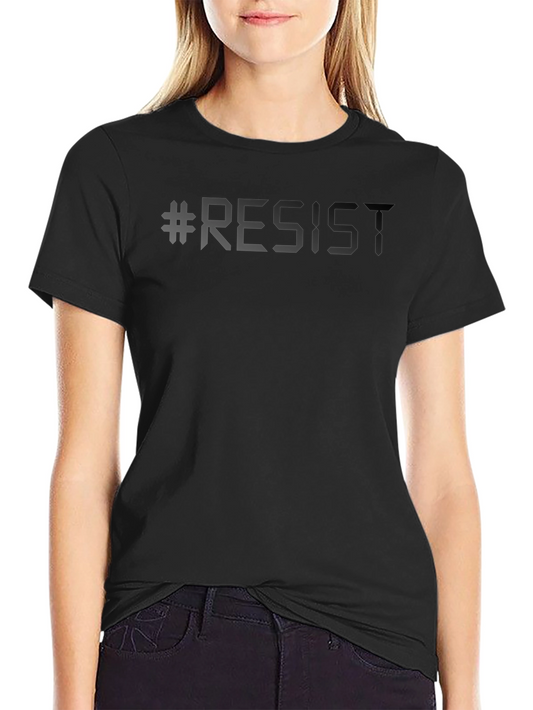 #Resist Graphic T-Shirt - Black Crew Neck Tee