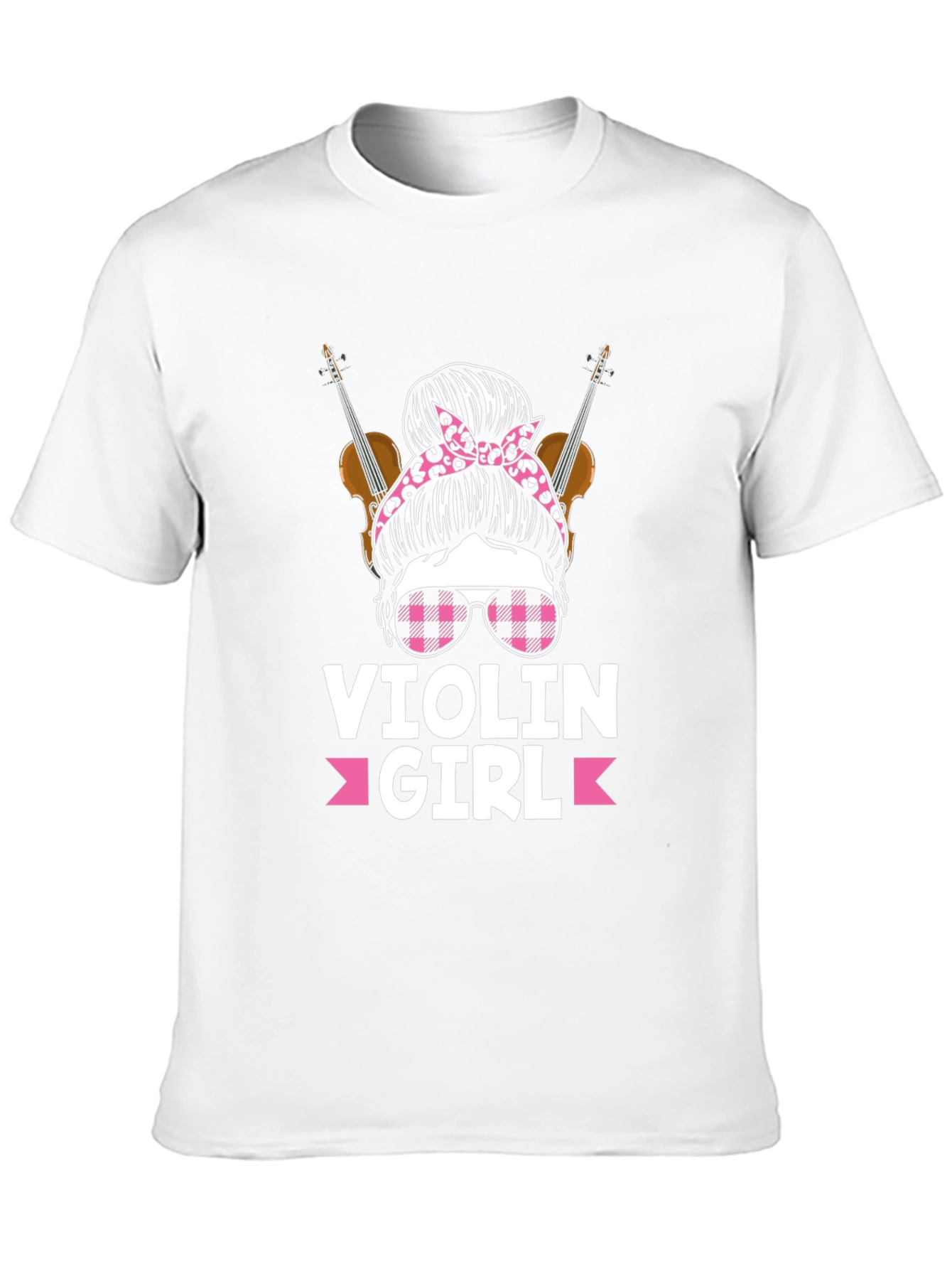 Violin Girl T-Shirt Messy Bun Violinist Tee
