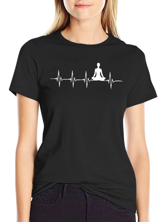 Yoga Heartbeat Graphic Tee - Relaxed Fit