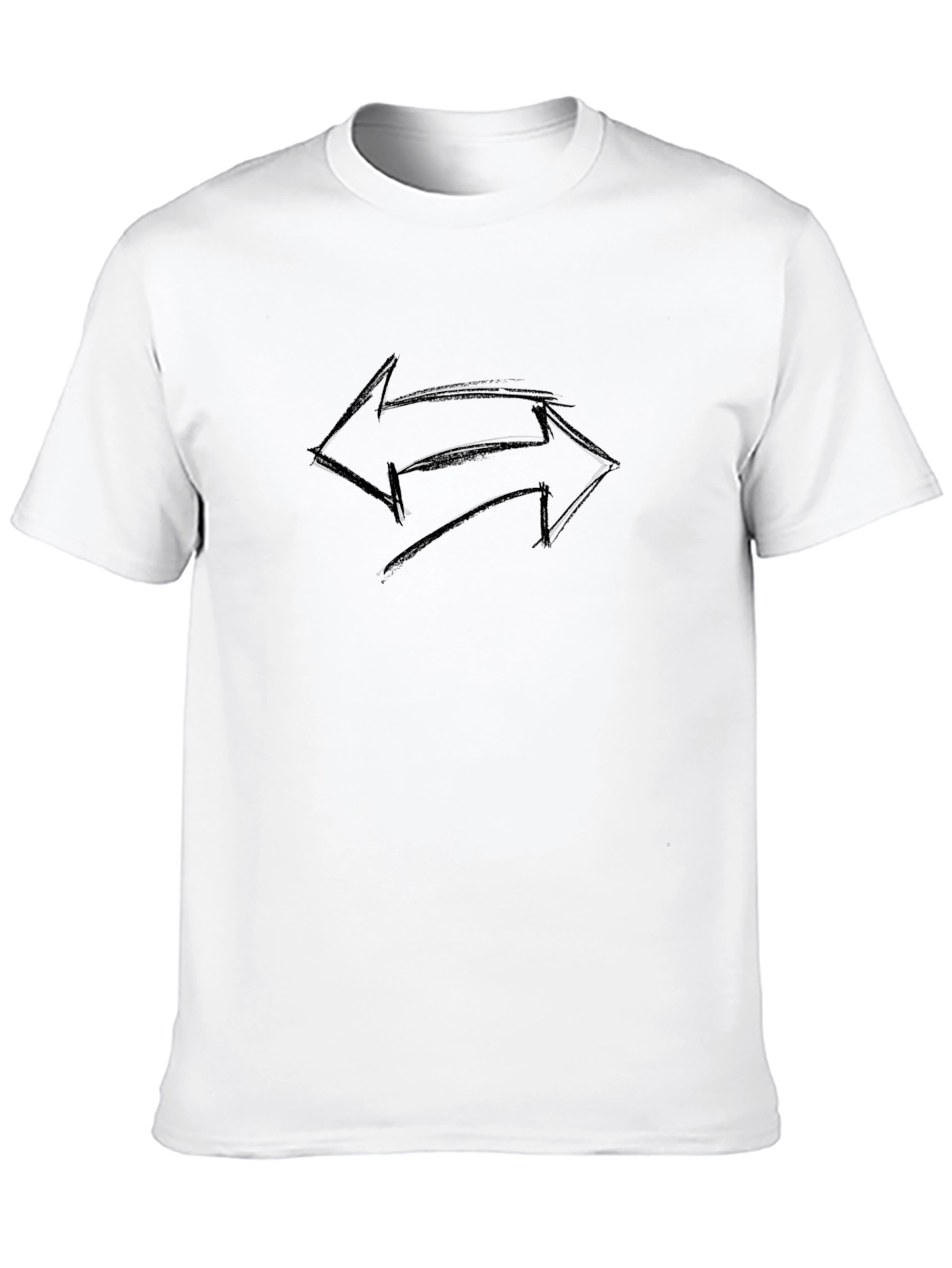 Two-Way Arrow Black Graphic Tee