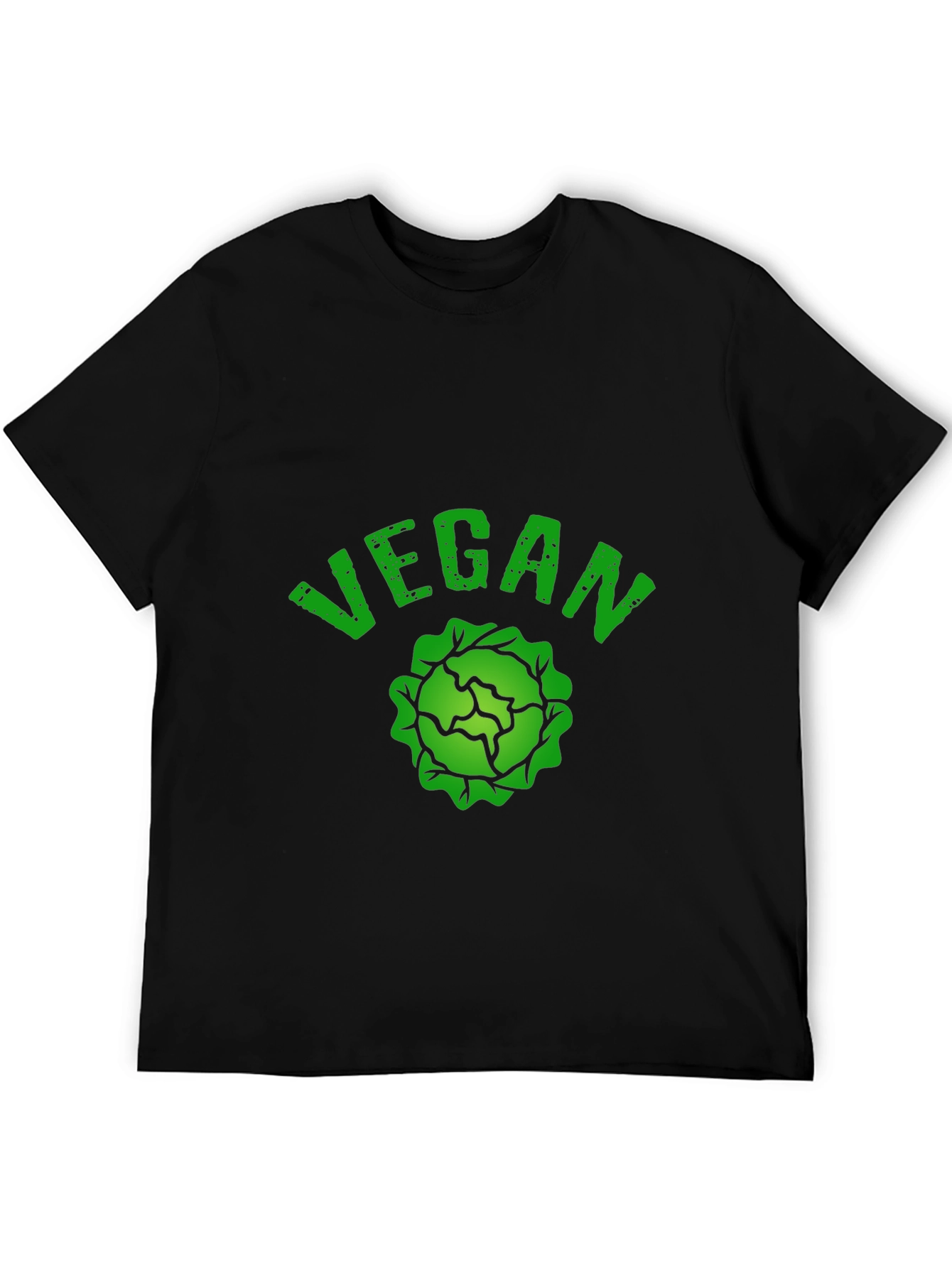 Vegan Cabbage Graphic T-Shirt - Black