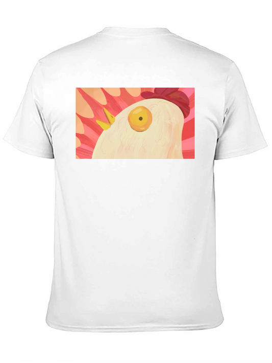 Surreal Chicken Graphic Tee - Black Crew Neck