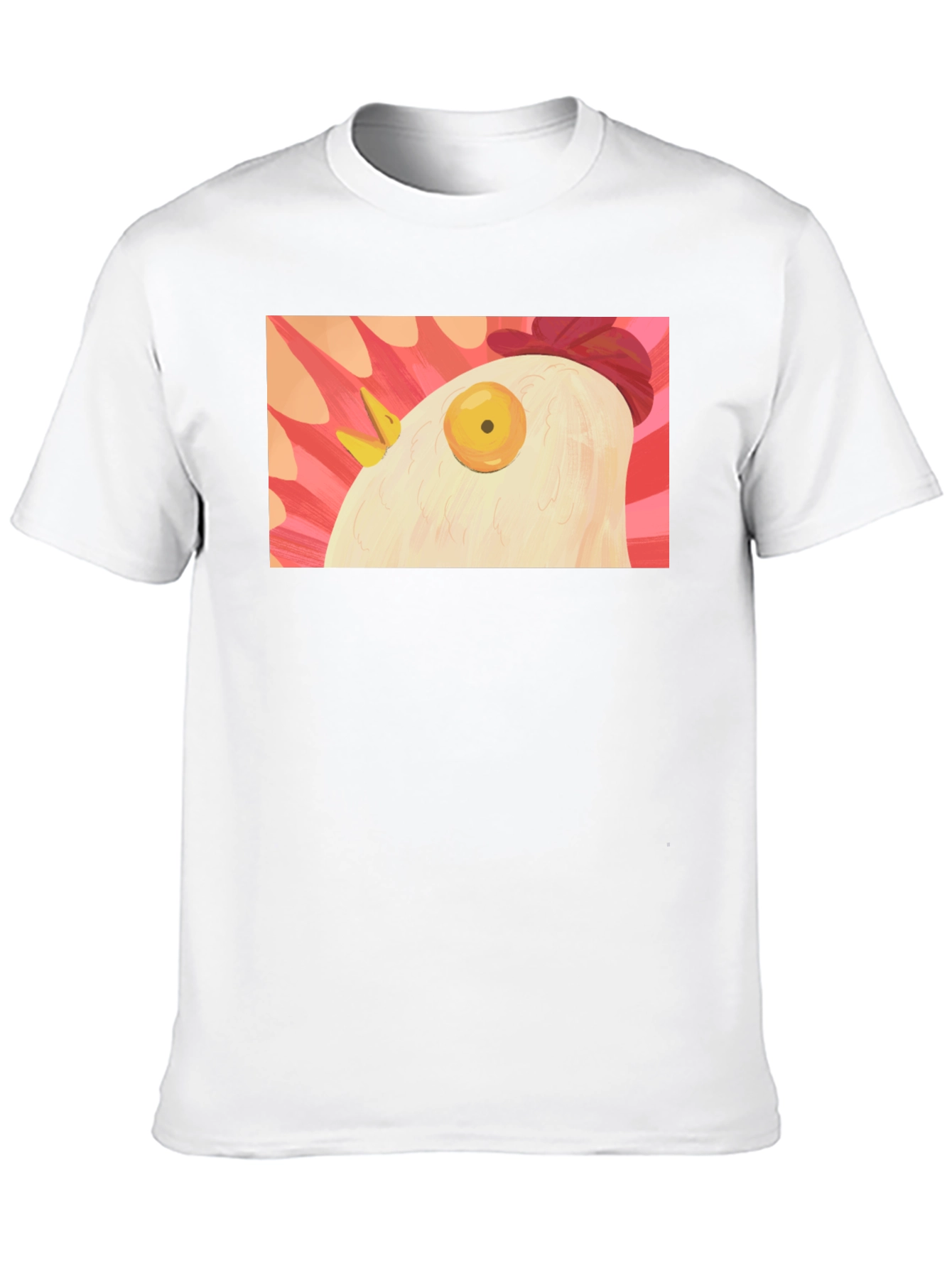 Surreal Chicken Graphic Tee - Black Crew Neck