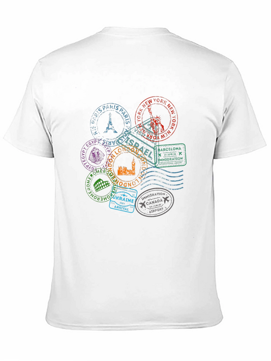 Travel Stamps Graphic T-Shirt