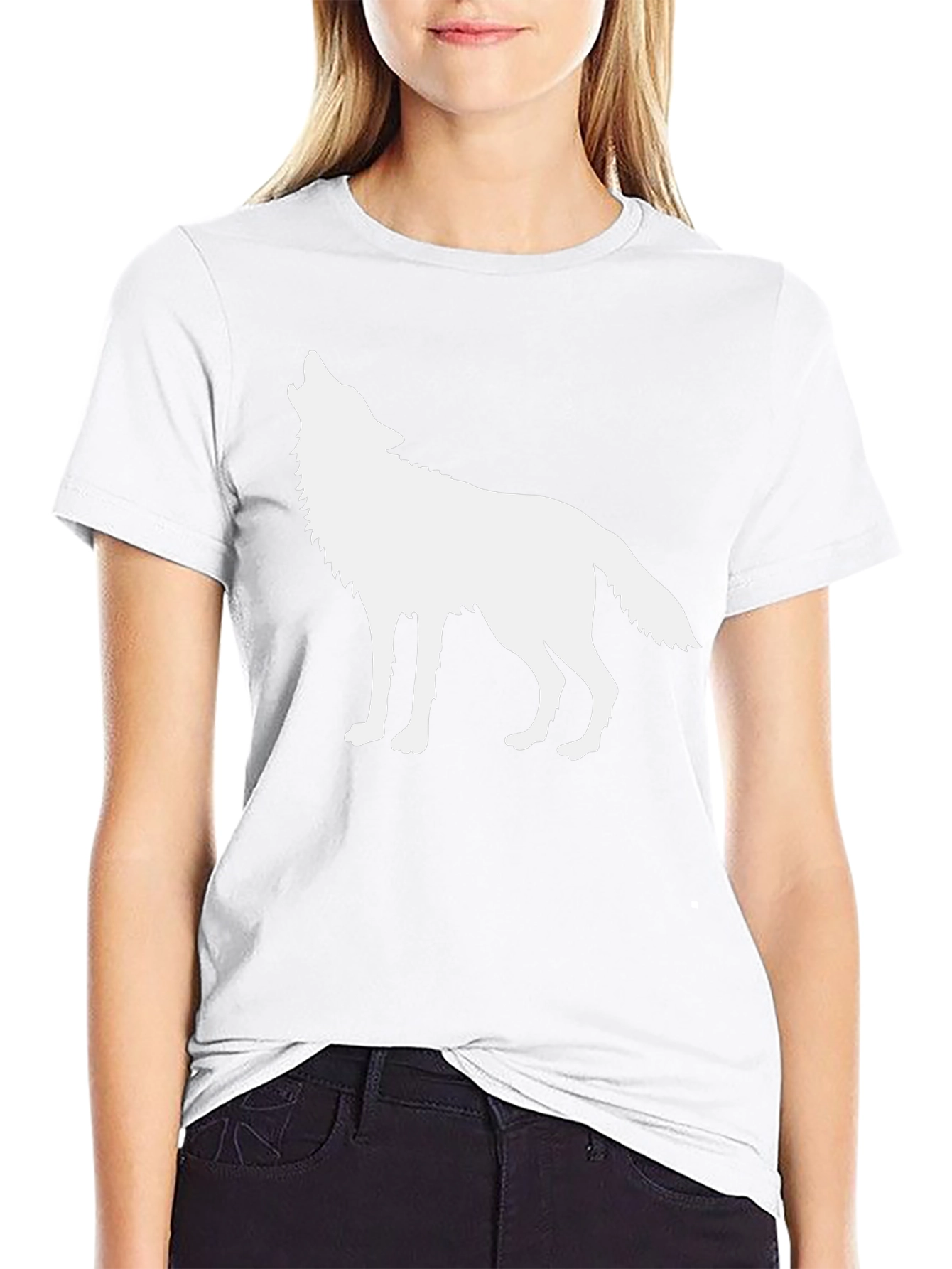 Wolf Silhouette Black T-Shirt