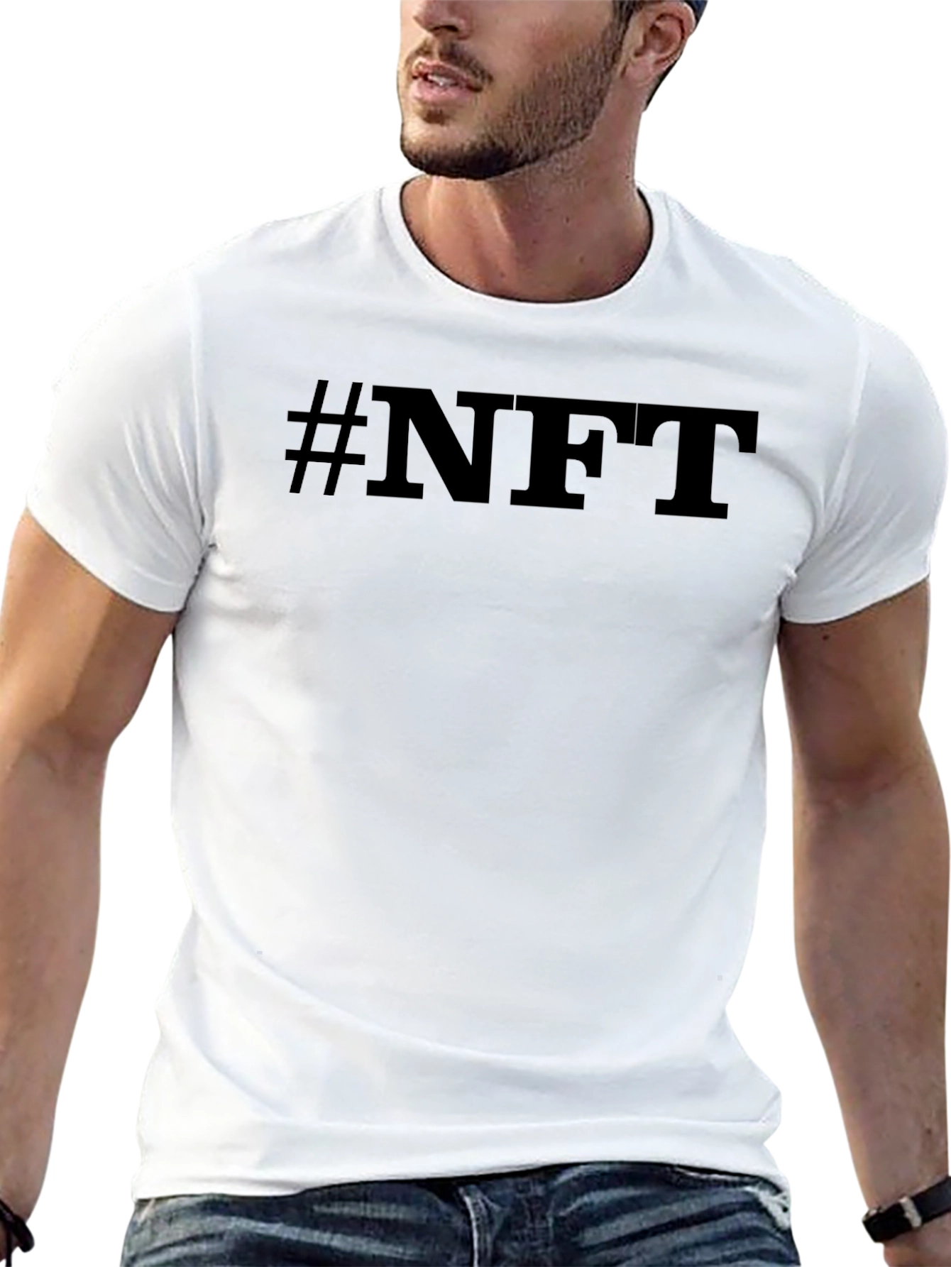 #NFT Black Graphic Tee - Crypto Inspired Fashion