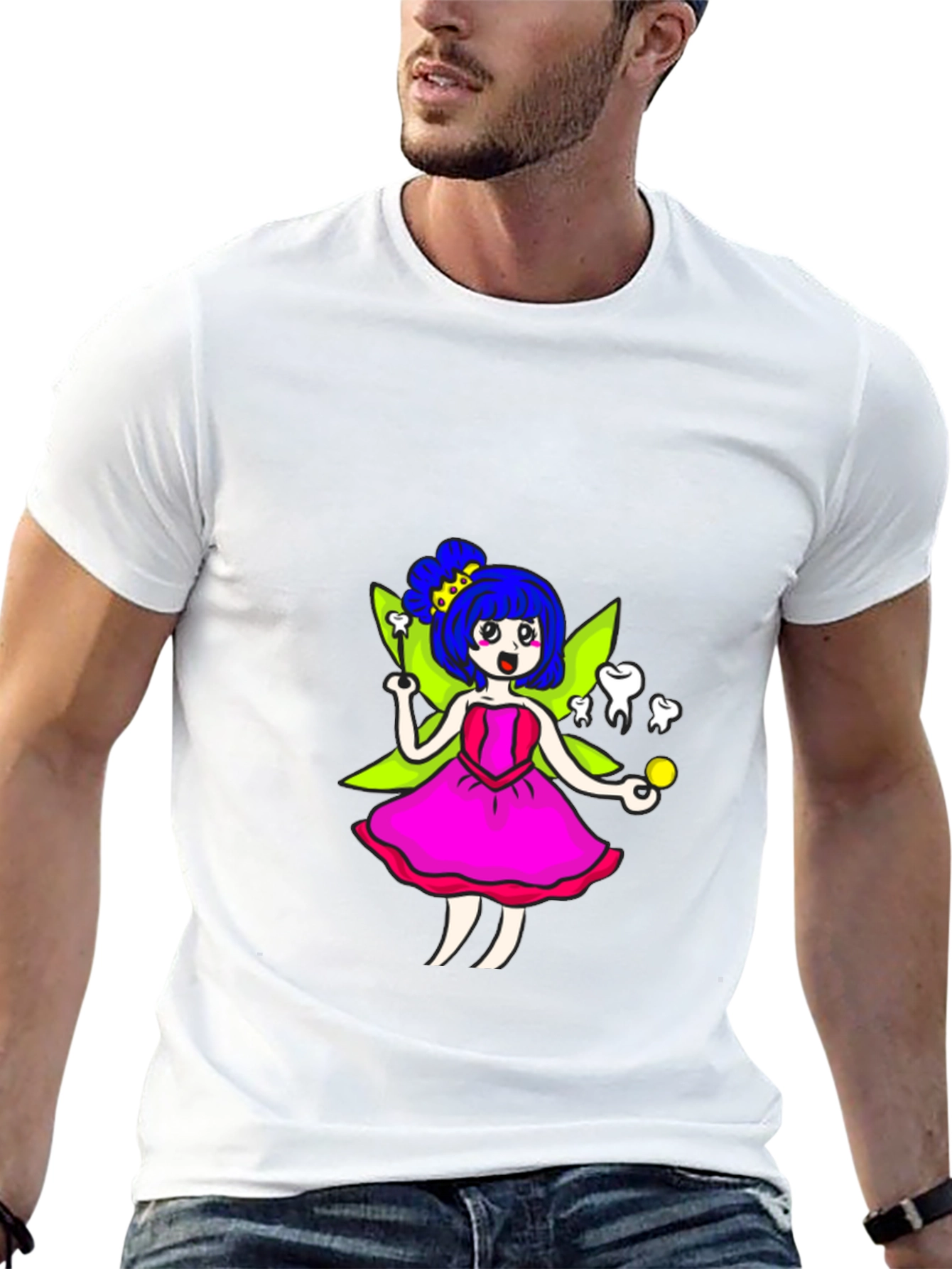 Tooth Fairy T-Shirt - Whimsical Cartoon Graphic Tee