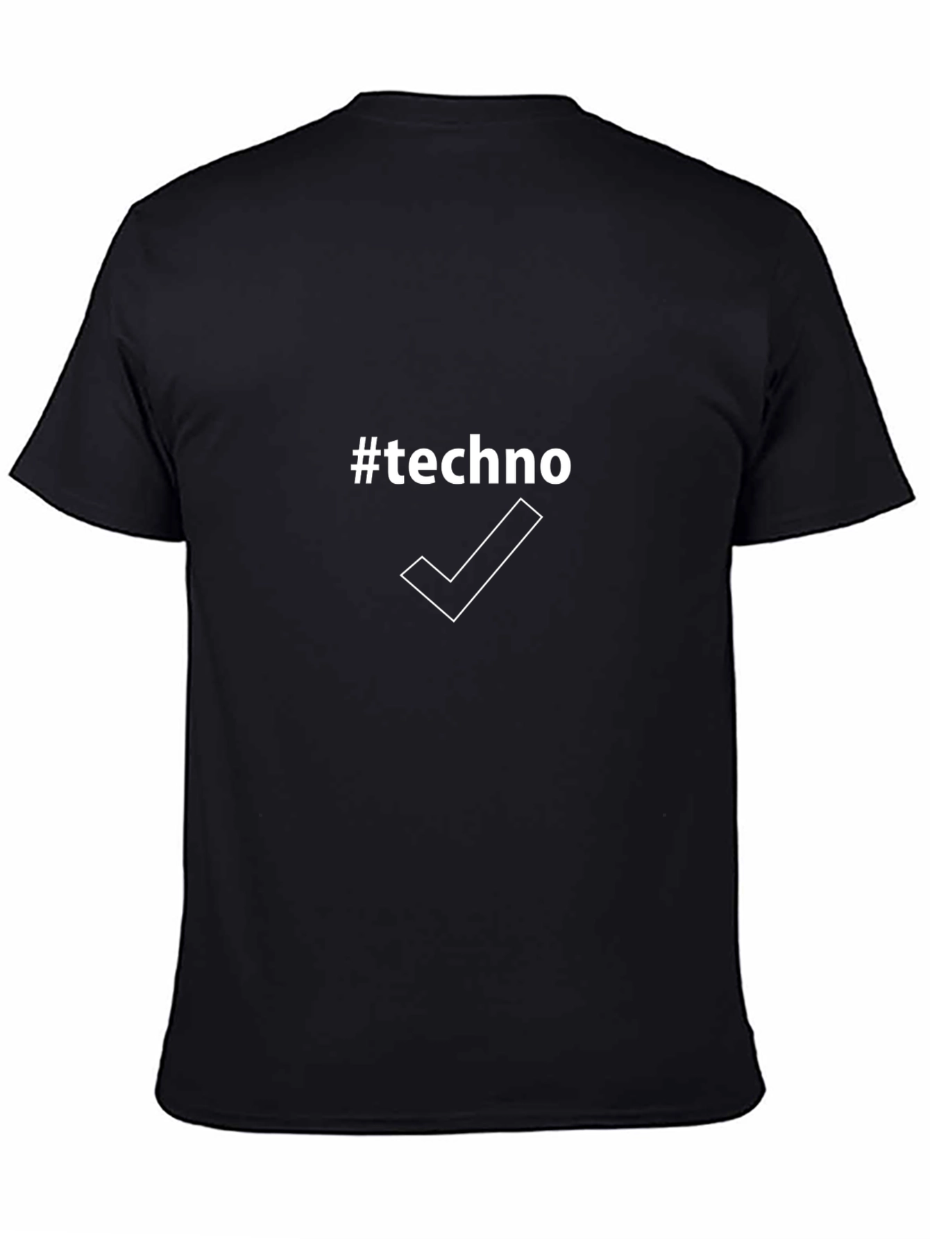 #Techno Graphic Tee - Black Crew Neck T-Shirt