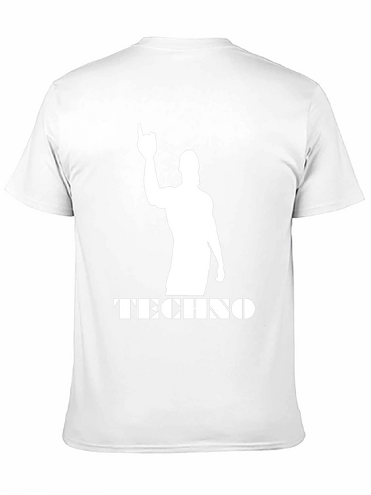 Techno Silhouette Black T-Shirt - Music Fan Apparel