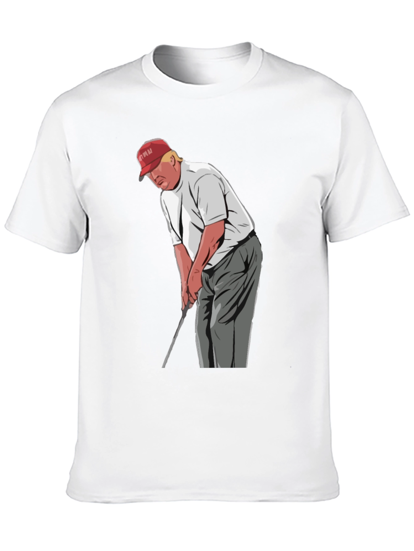 Trump Golfing Graphic T-Shirt - Novelty Tee
