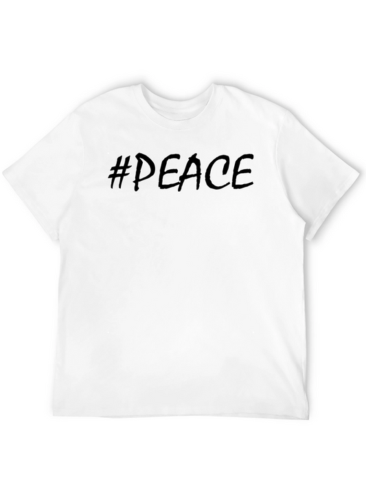 #Peace Mens Black Graphic T-Shirt