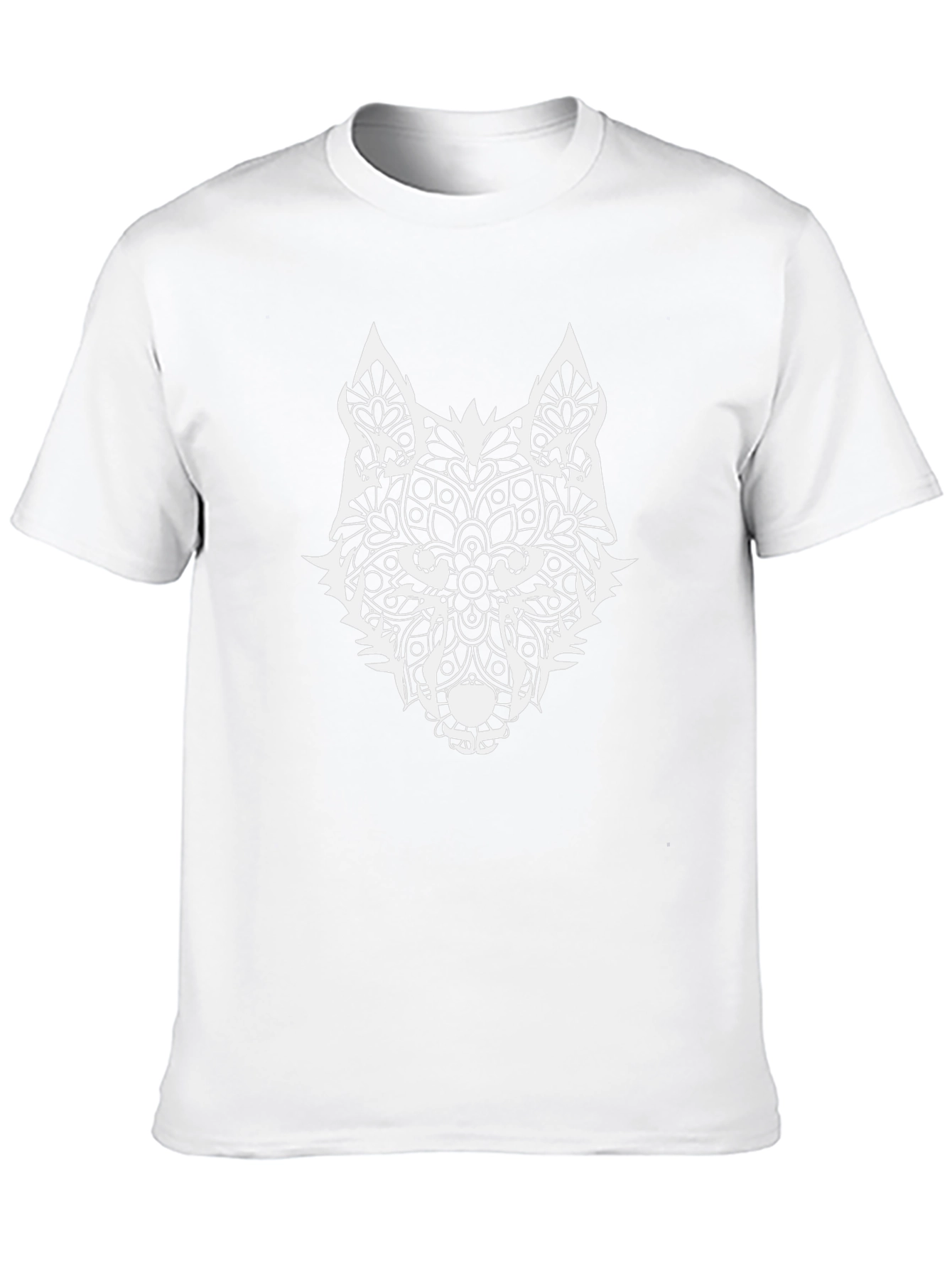 Wolf Mandala Graphic Tee - Black