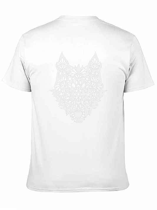 Wolf Mandala Graphic Tee - Black
