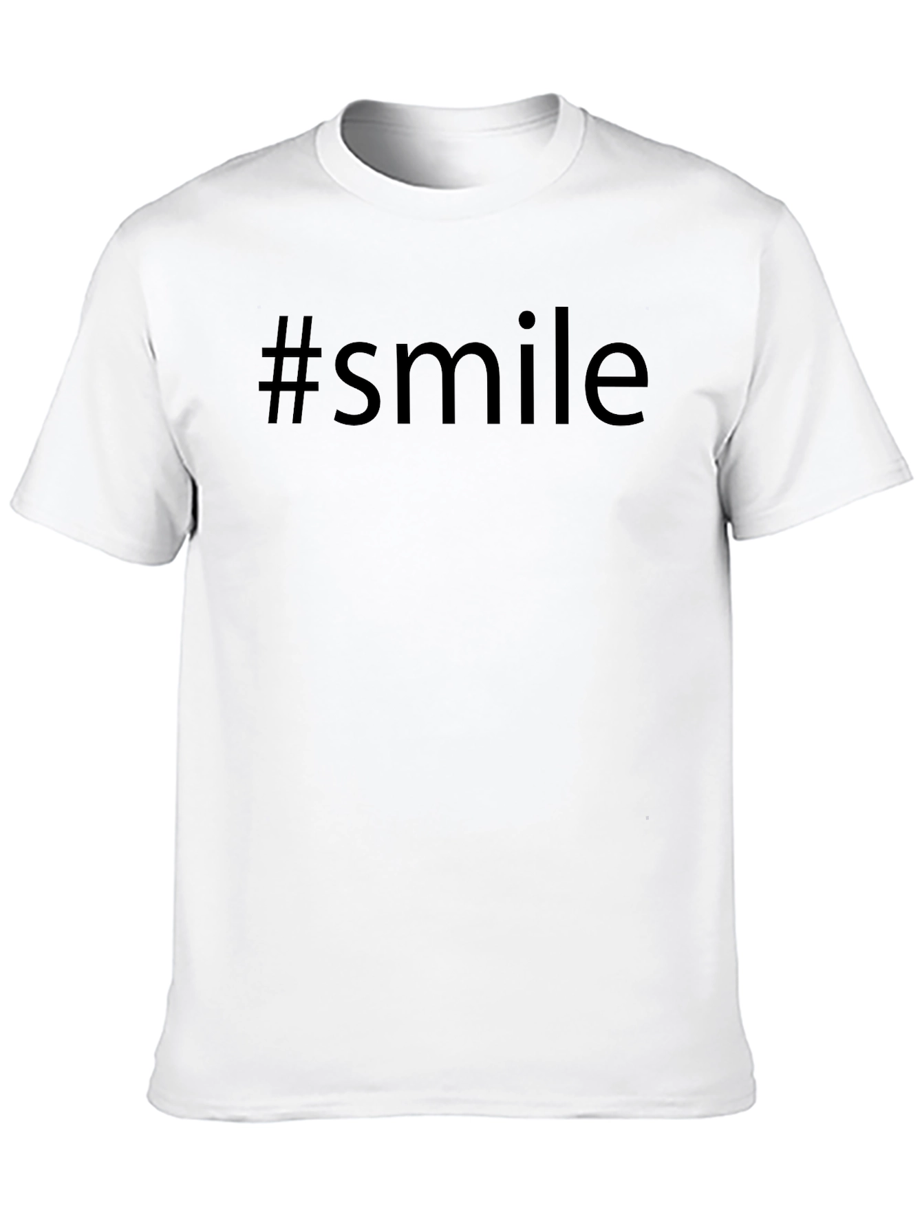 #smile Black Graphic T-Shirt - Trendy Casual Wear
