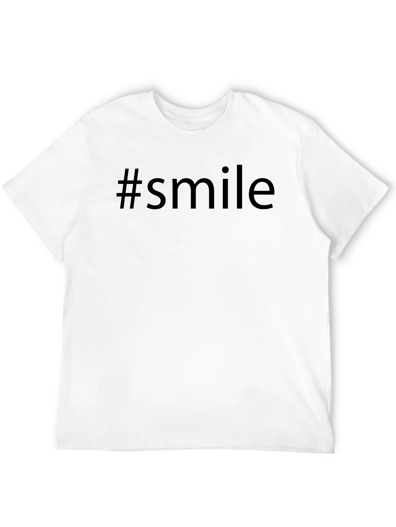 #smile Black Graphic T-Shirt - Trendy Casual Wear