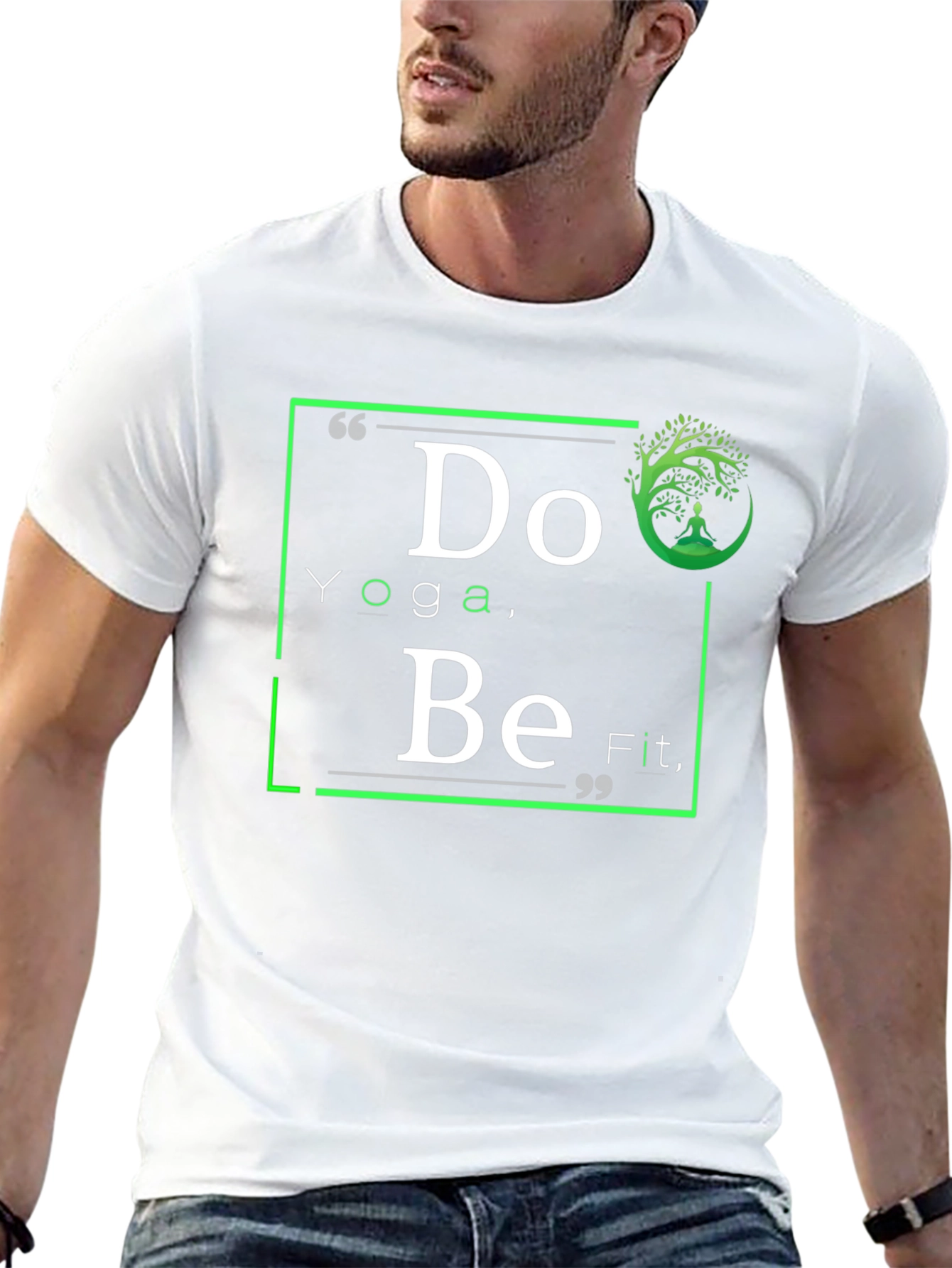 Yoga Inspired Graphic T-Shirt - Do Yoga Be Fit
