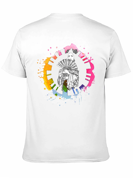Watercolor Geisha T-Shirt - Unique Graphic Tee