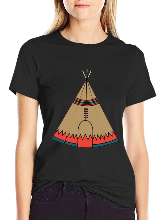 Teepee Graphic Black T-Shirt