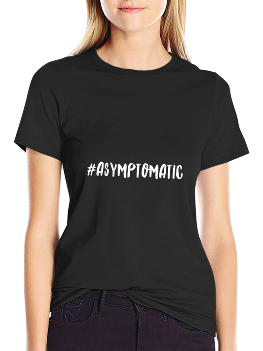 #Asymptomatic Black Cotton Tee - Stylish & Comfy Casual Wear
