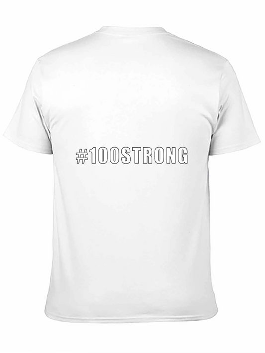 #100STRONG Black T-Shirt - Bold Statement Tee