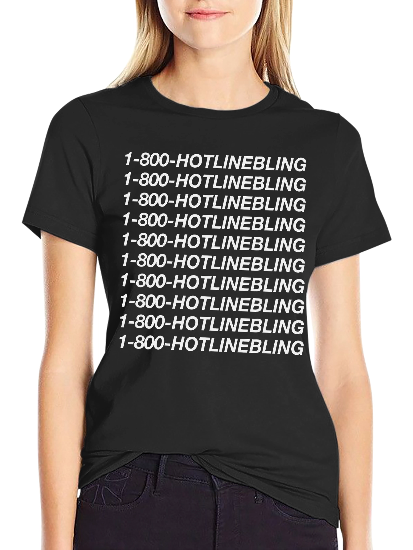 1-800-HOTLINEBLING Graphic Tee - Trendy Design