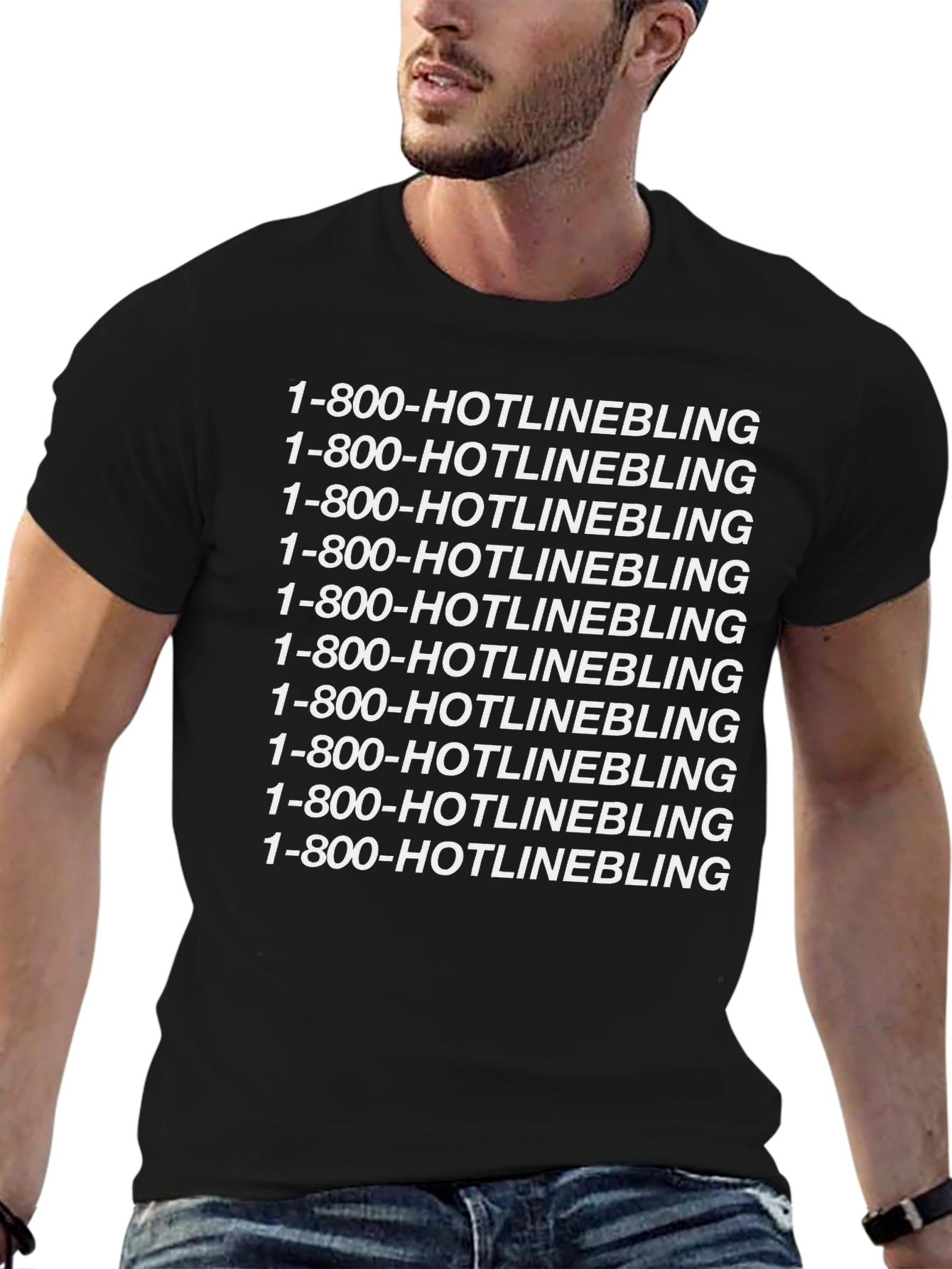 1-800-HOTLINEBLING Graphic Tee - Trendy Design