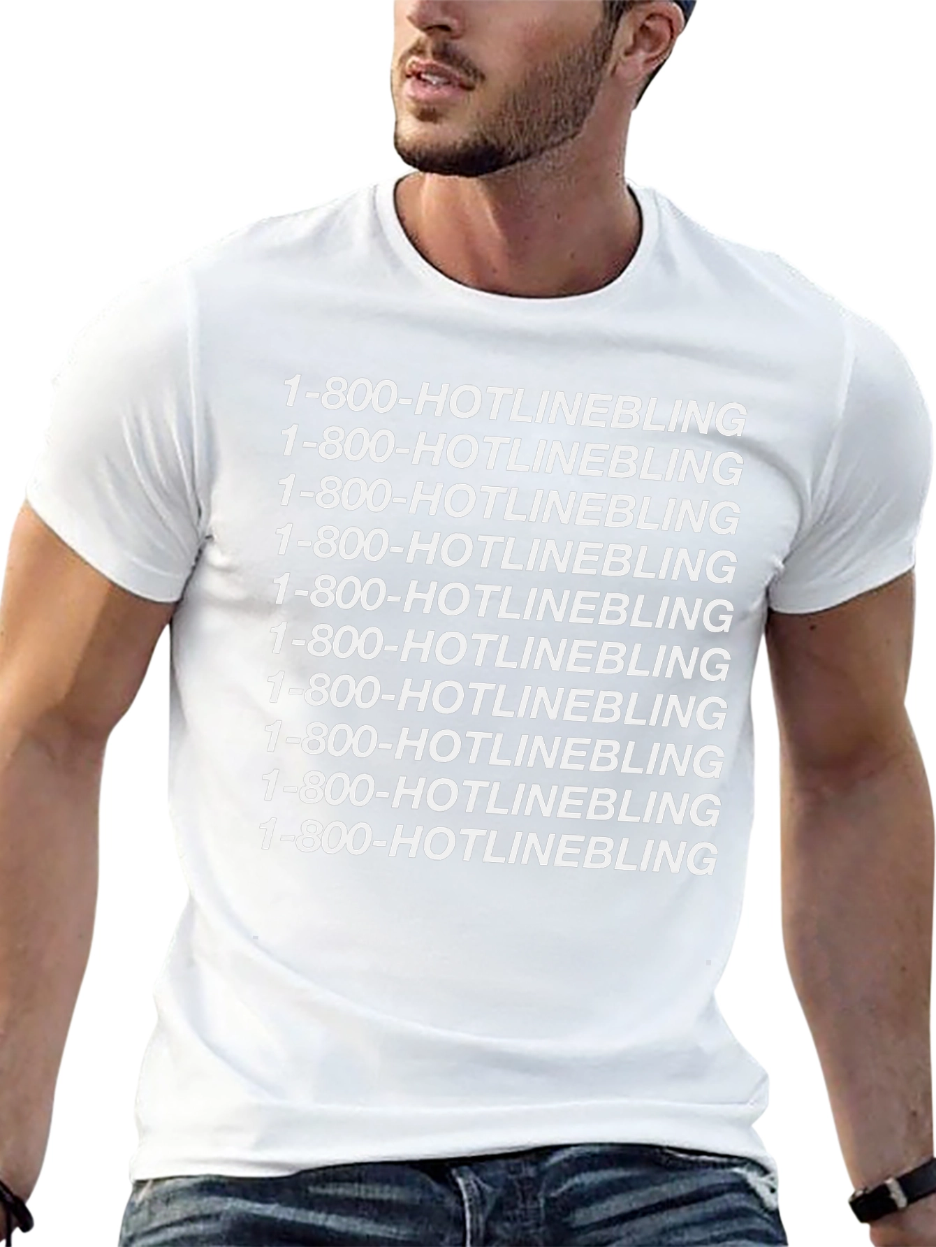 1-800-HOTLINEBLING Graphic Tee - Trendy Design