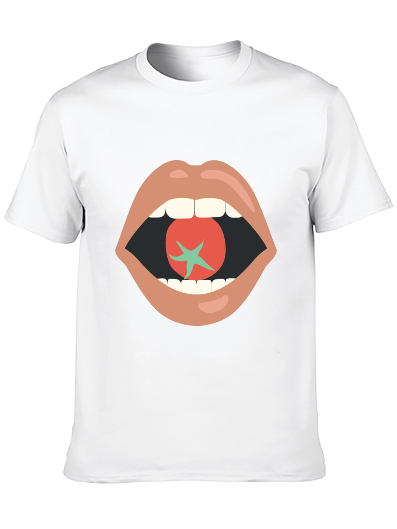 Tomato Mouth Graphic Tee - Funky Black T-Shirt