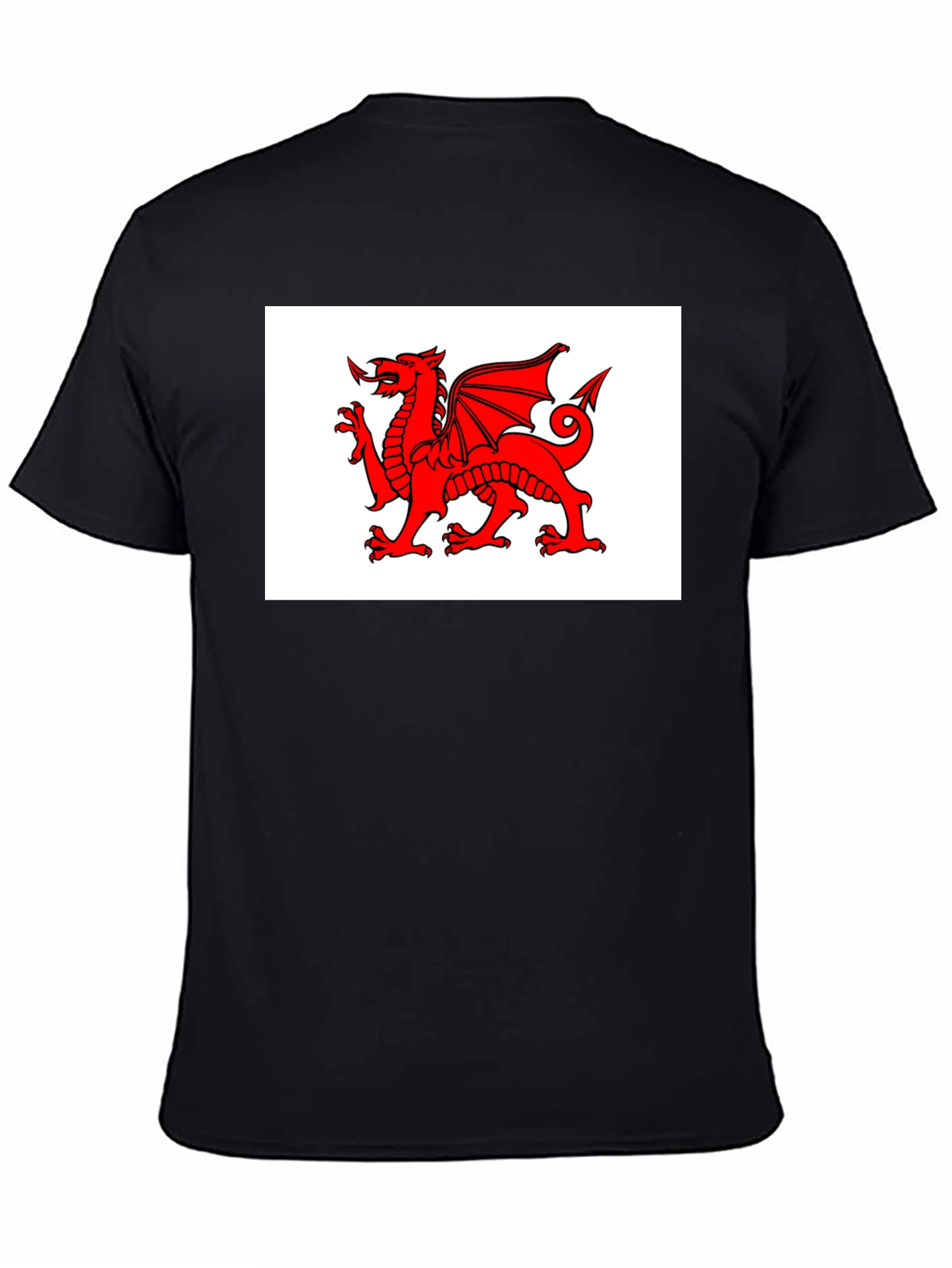 Welsh Dragon Black T-Shirt - Cymru Wales Rugby