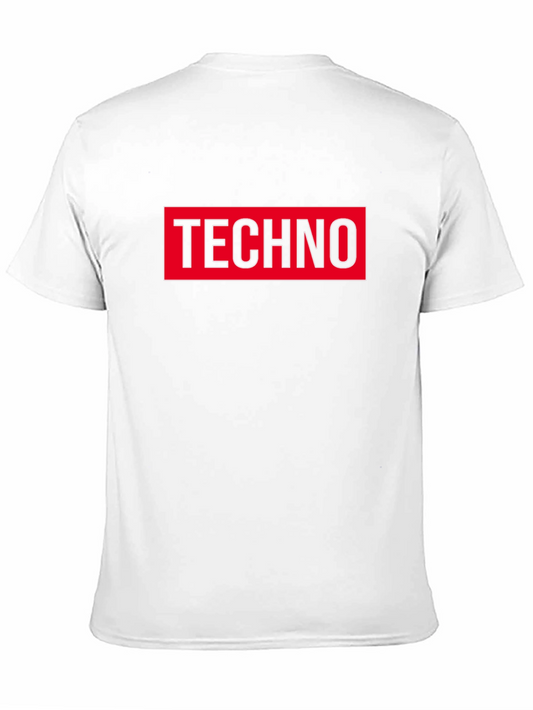 Techno Graphic T-Shirt - Bold Red and Black Tee