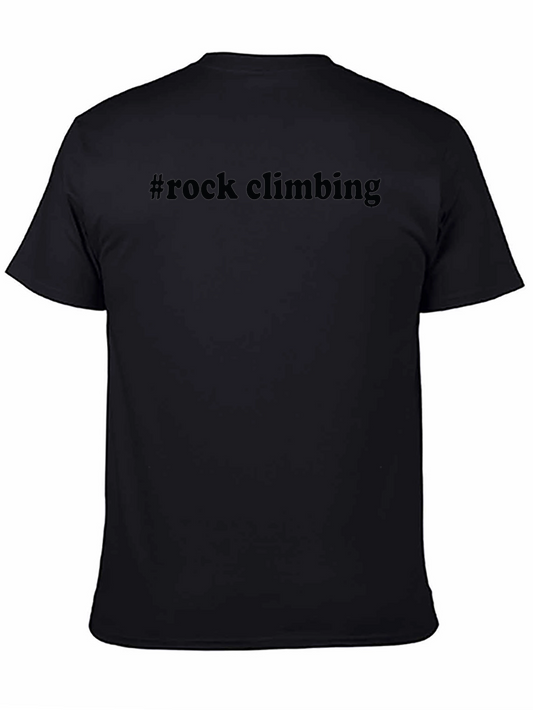 #Rock Climbing Black Graphic Tee